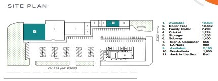 6721-6739 Main St, Hitchcock, TX for rent Site Plan- Image 1 of 1