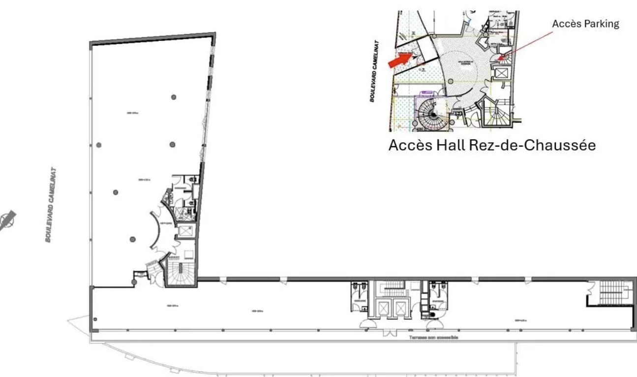 Office in Malakoff to rent Site Plan- Image 1 of 2