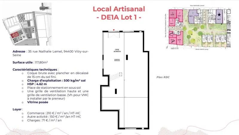 Industrial in Vitry-sur-Seine to rent Floor Plan- Image 1 of 3