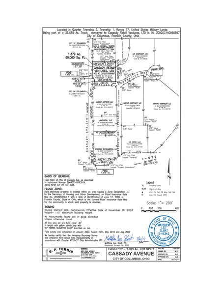 1580 N Cassady Ave, Columbus, OH for sale - Site Plan - Image 2 of 3