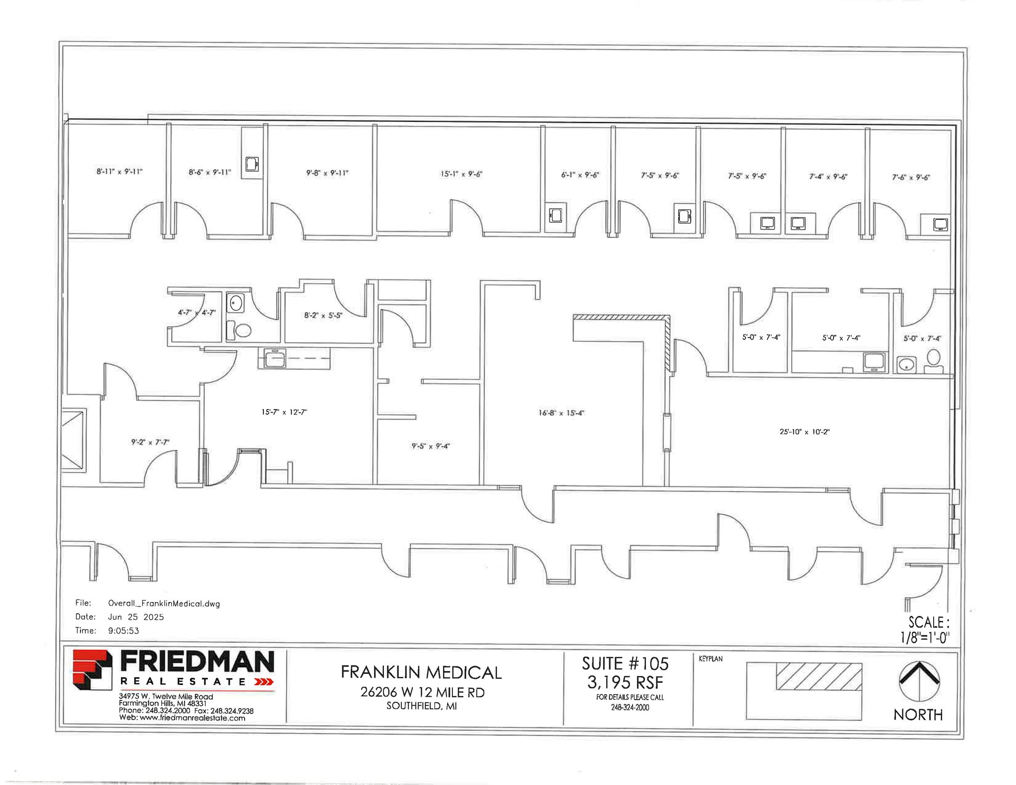 26206 W 12 Mile Rd, Southfield, MI to rent Floor Plan- Image 1 of 1
