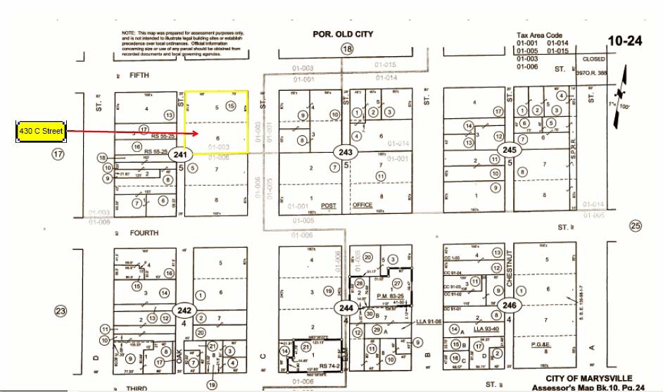 430 C St, Marysville, CA for rent - Plat Map - Image 2 of 2