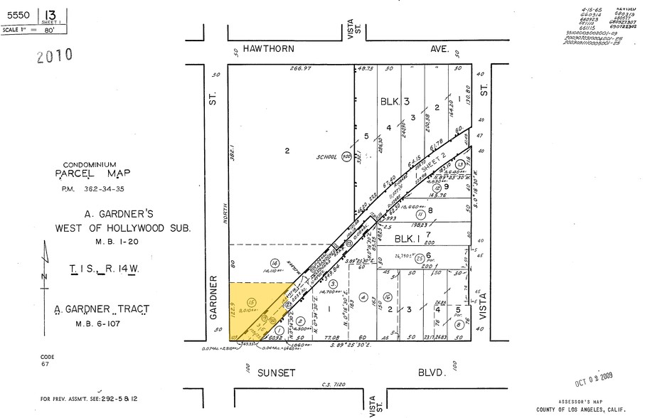 1502-1502 N Gardner St, Los Angeles, CA for rent - Plat Map - Image 3 of 3