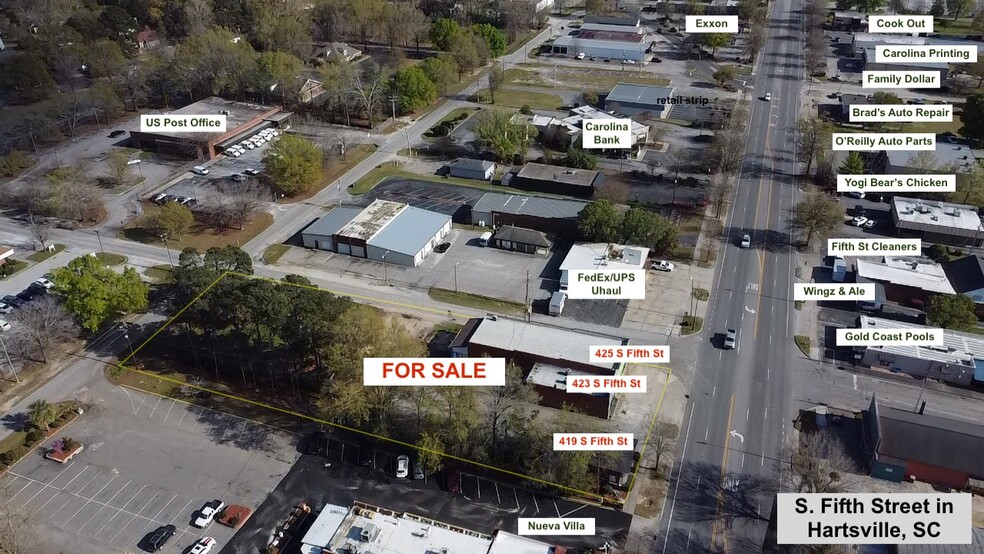 423-425 S 5th St, Hartsville, SC for sale - Aerial - Image 2 of 18