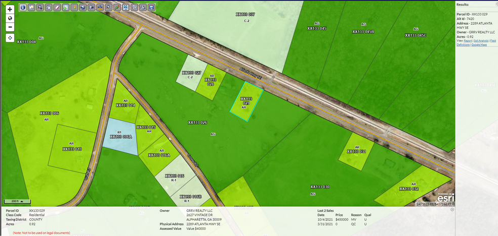 2287 Atlanta SE hwy, Statham, GA for sale - Plat Map - Image 1 of 4