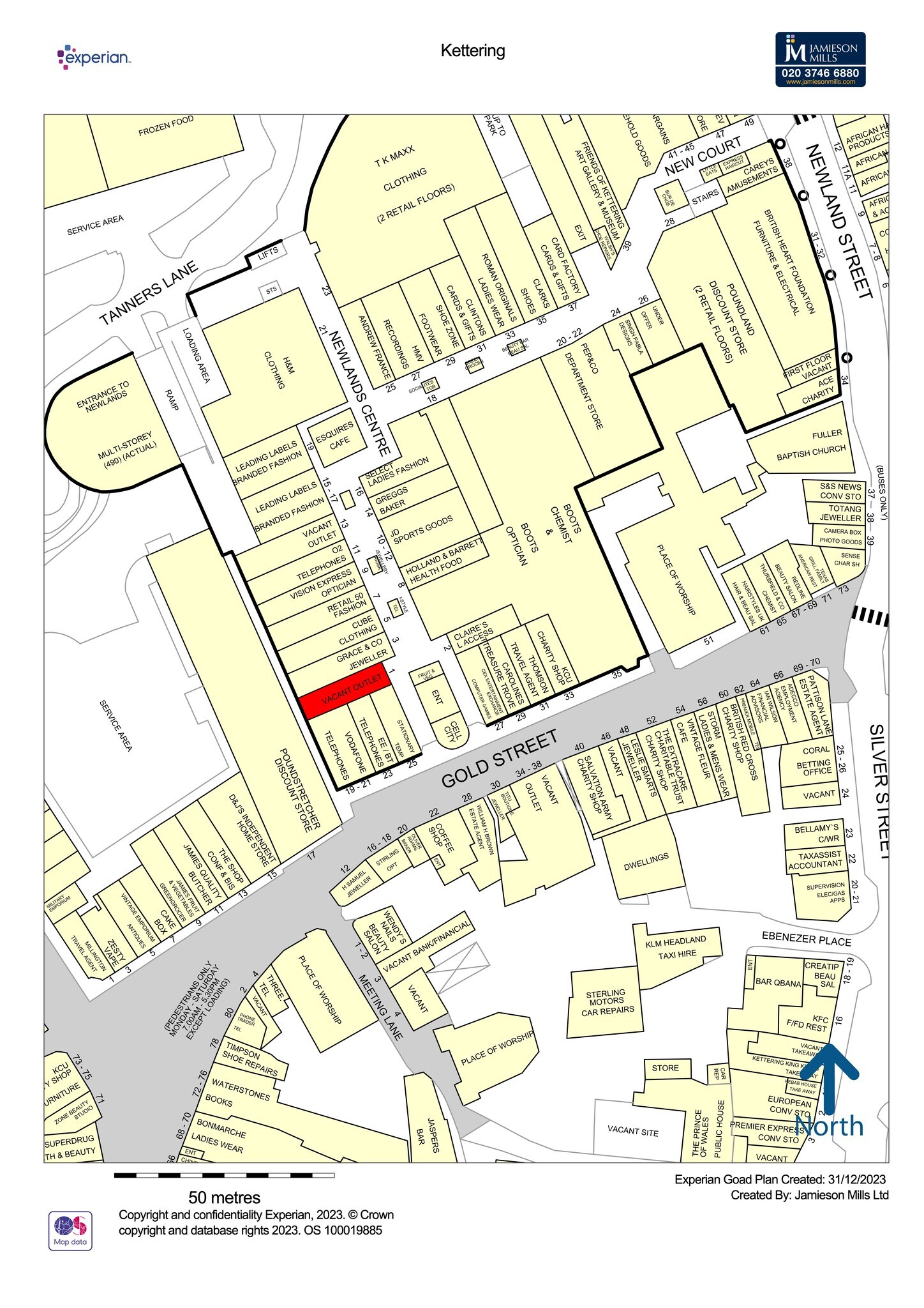 Gold St, Kettering to rent Site Plan- Image 1 of 2