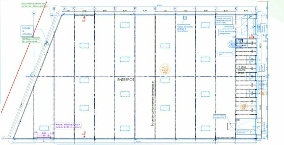 Industrial in Le Blanc-Mesnil to rent - Floor Plan - Image 2 of 3