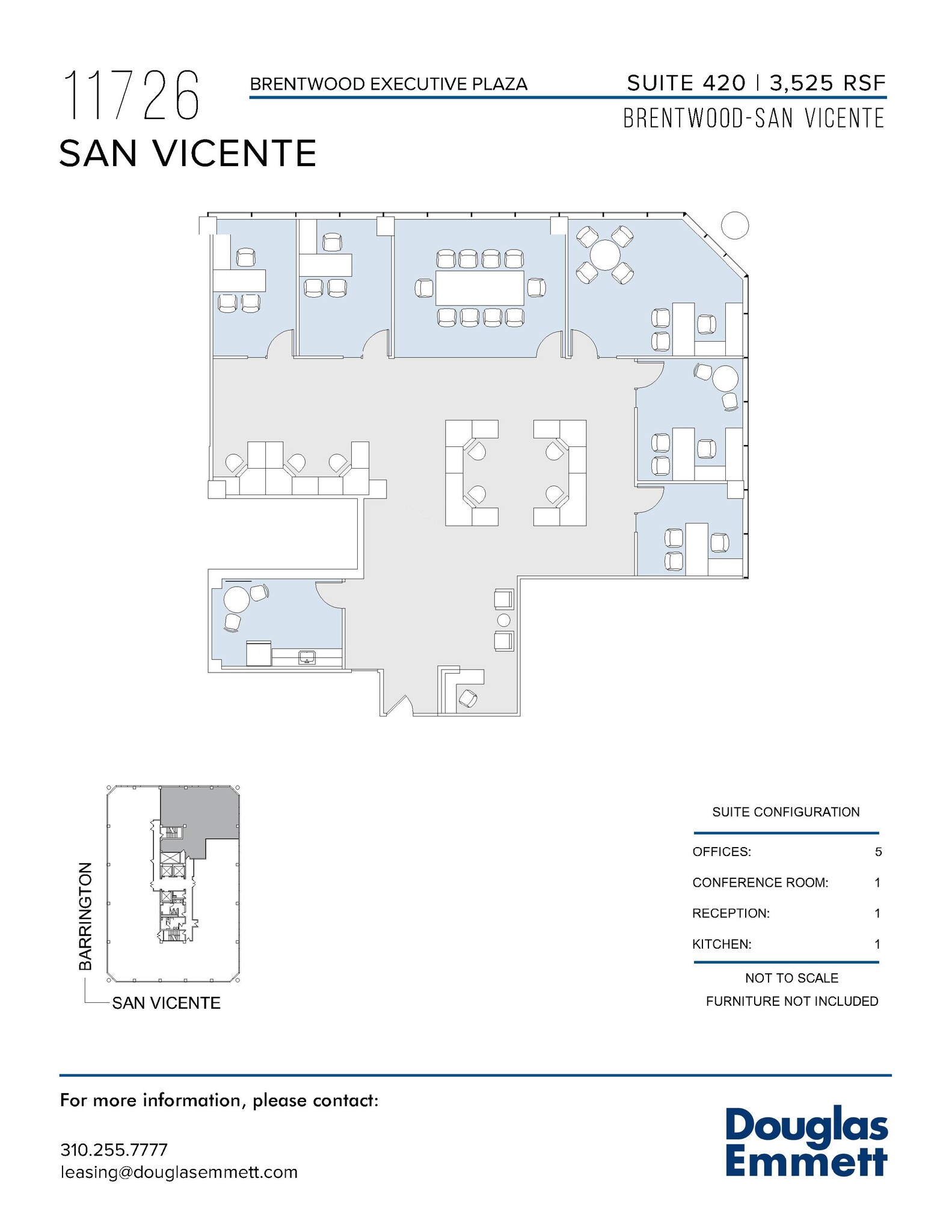 11726 San Vicente Blvd, Los Angeles, CA for rent Floor Plan- Image 1 of 1