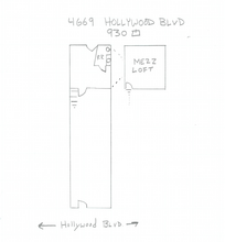 4661-4671 Hollywood Blvd, Los Angeles, CA for rent Floor Plan- Image 2 of 2