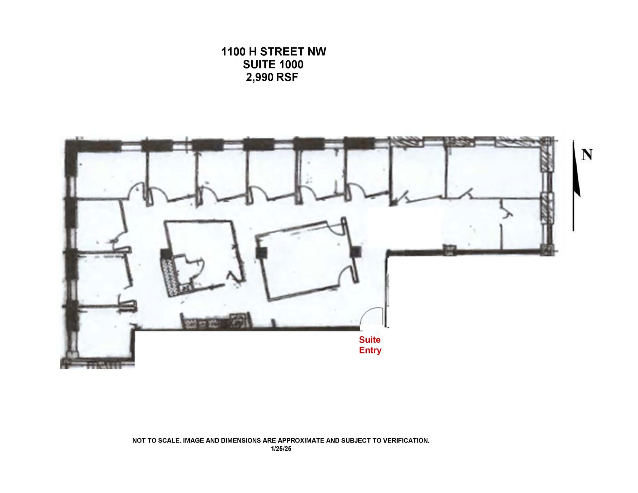 1100 H St NW, Washington, DC to rent Floor Plan- Image 1 of 8