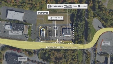 54 Holyoke St, Holyoke, MA - aerial  map view