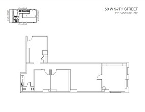 50 W 57th St, New York, NY for rent Floor Plan- Image 2 of 2