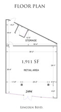 2494-2498 Lincoln Blvd, Venice, CA for rent Floor Plan- Image 2 of 2