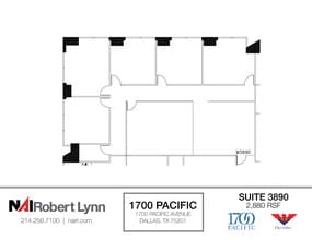 1700 Pacific Ave, Dallas, TX to rent Floor Plan- Image 1 of 2