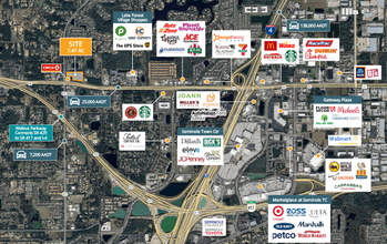 W SR 46, Sanford, FL - aerial  map view