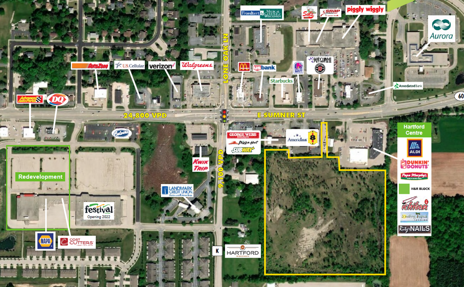 SE Quadrant Of Highway 60, Hartford, WI for sale - Building Photo - Image 1 of 1