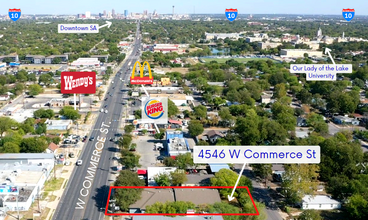 4546 W Commerce St, San Antonio, TX for rent Aerial- Image 1 of 8