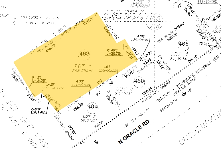 11121 N Oracle Rd, Tucson, AZ for sale - Plat Map - Image 2 of 4