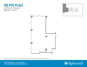 1 PPG Pl, Pittsburgh, PA for rent Site Plan- Image 1 of 1