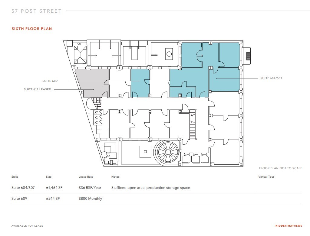 57-65 Post St, San Francisco, CA for rent Floor Plan- Image 1 of 1