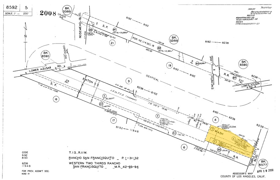 4301 Temple City Blvd, El Monte, CA for rent - Plat Map - Image 2 of 7