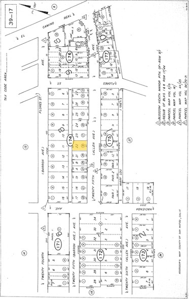 150-158 W 25th Ave, San Mateo, CA for rent - Plat Map - Image 2 of 8