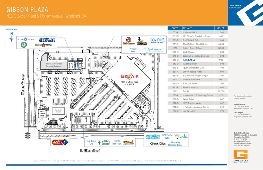 1861-1897 E Gibson Rd, Woodland, CA for rent - Site Plan - Image 2 of 2