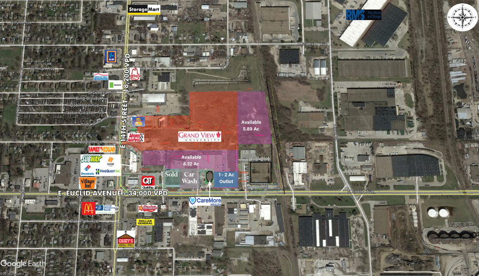 NE 14th Street & Euclid Ave, Des Moines, IA for sale - Aerial - Image 2 of 3