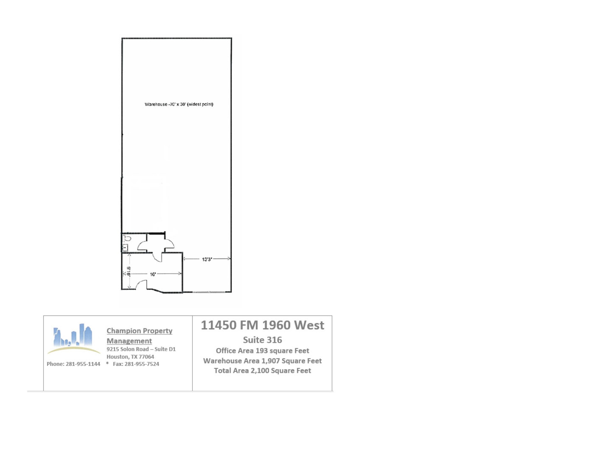 11450 FM 1960 Rd W, Houston, TX for rent Site Plan- Image 1 of 1