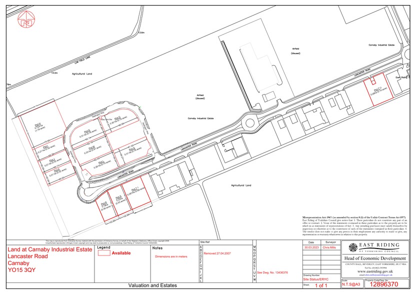 Lancaster Rd, Bridlington for sale - Site Plan - Image 2 of 2