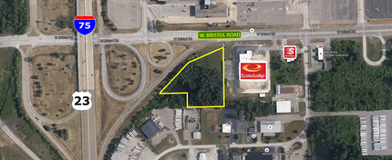 I-75/US-23 & Bristol Rd, Flint, MI for sale Aerial- Image 1 of 5