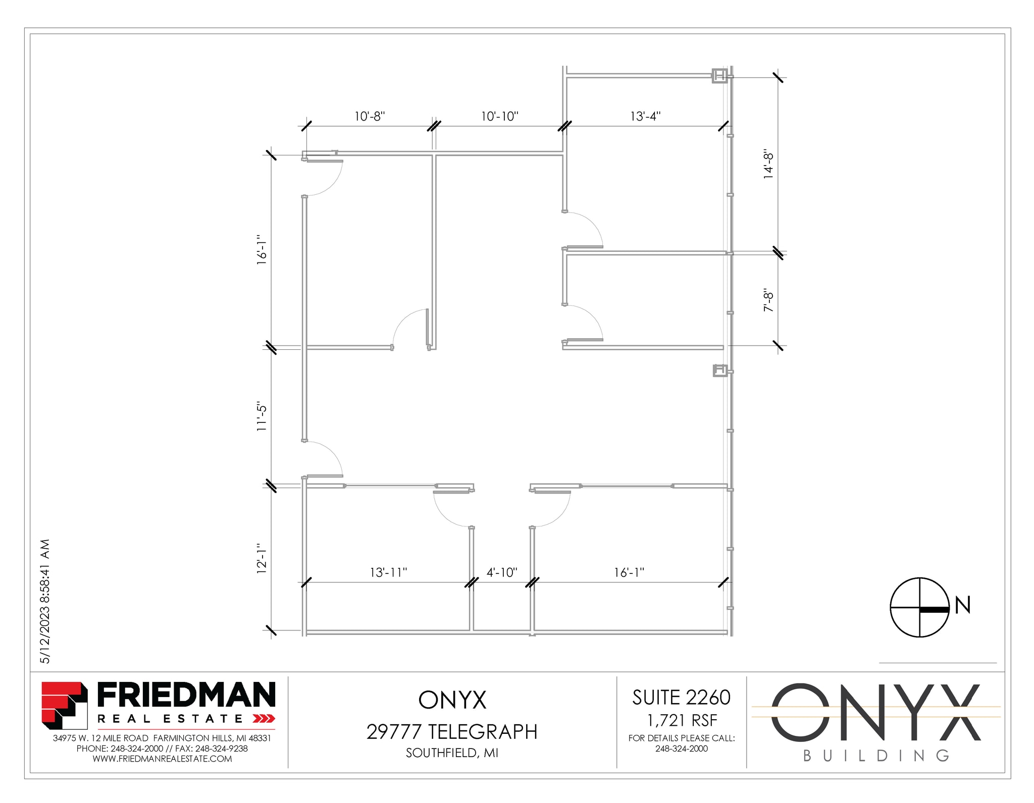 29777 Telegraph Rd, Southfield, MI to rent Floor Plan- Image 1 of 2