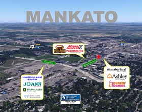 1600 E Madison Ave, Mankato, MN - aerial  map view