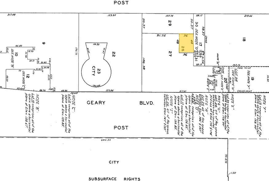 1600-1630 Geary Blvd, San Francisco, CA for rent - Plat Map - Image 2 of 9