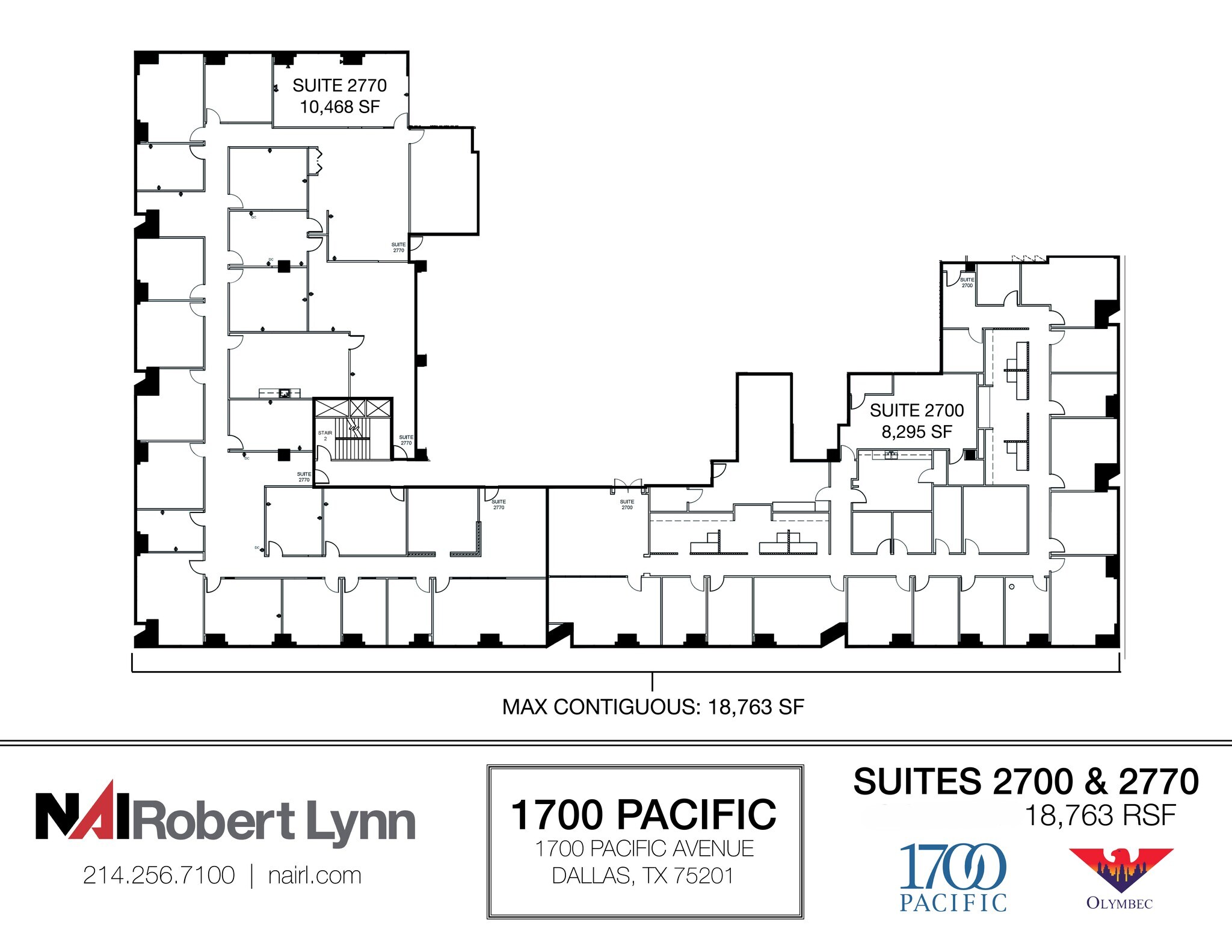 1700 Pacific Ave, Dallas, TX to rent Floor Plan- Image 1 of 2