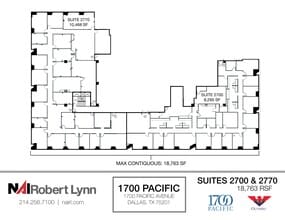 1700 Pacific Ave, Dallas, TX to rent Floor Plan- Image 1 of 2