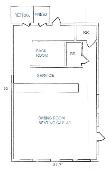 216-217 S Center St, Forrest, IL for rent - Floor Plan - Image 2 of 2