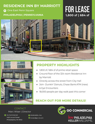 More details for 1 E Penn Sq, Philadelphia, PA - Retail for Rent