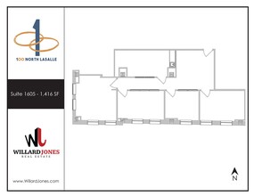 100 N LaSalle St, Chicago, IL for rent Floor Plan- Image 1 of 1