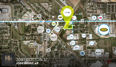 2007 Cotton, Jonesboro, AR - aerial  map view - Image1