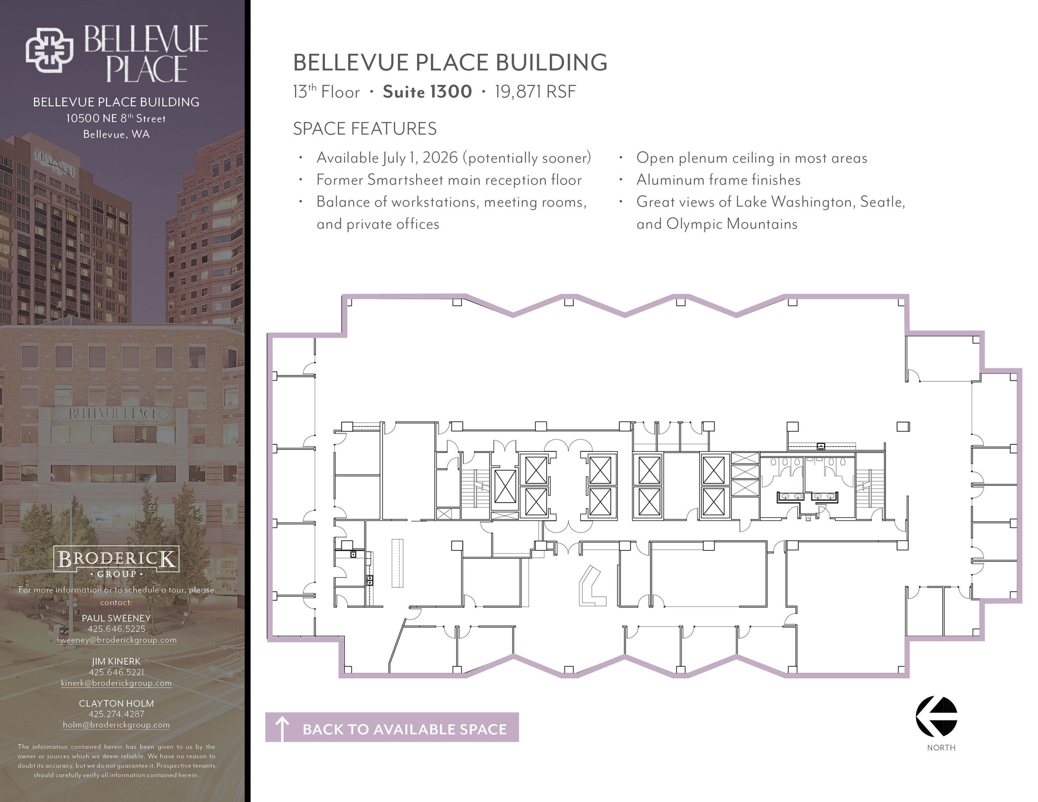 10500 NE 8th St, Bellevue, WA to rent Floor Plan- Image 1 of 1
