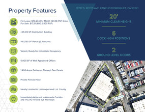 18737 S Reyes Ave, East Rancho Dominguez, CA - aerial  map view