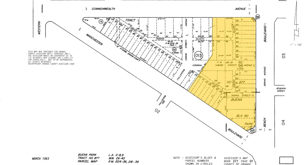 6301 Beach Blvd, Buena Park, CA for rent - Plat Map - Image 2 of 9