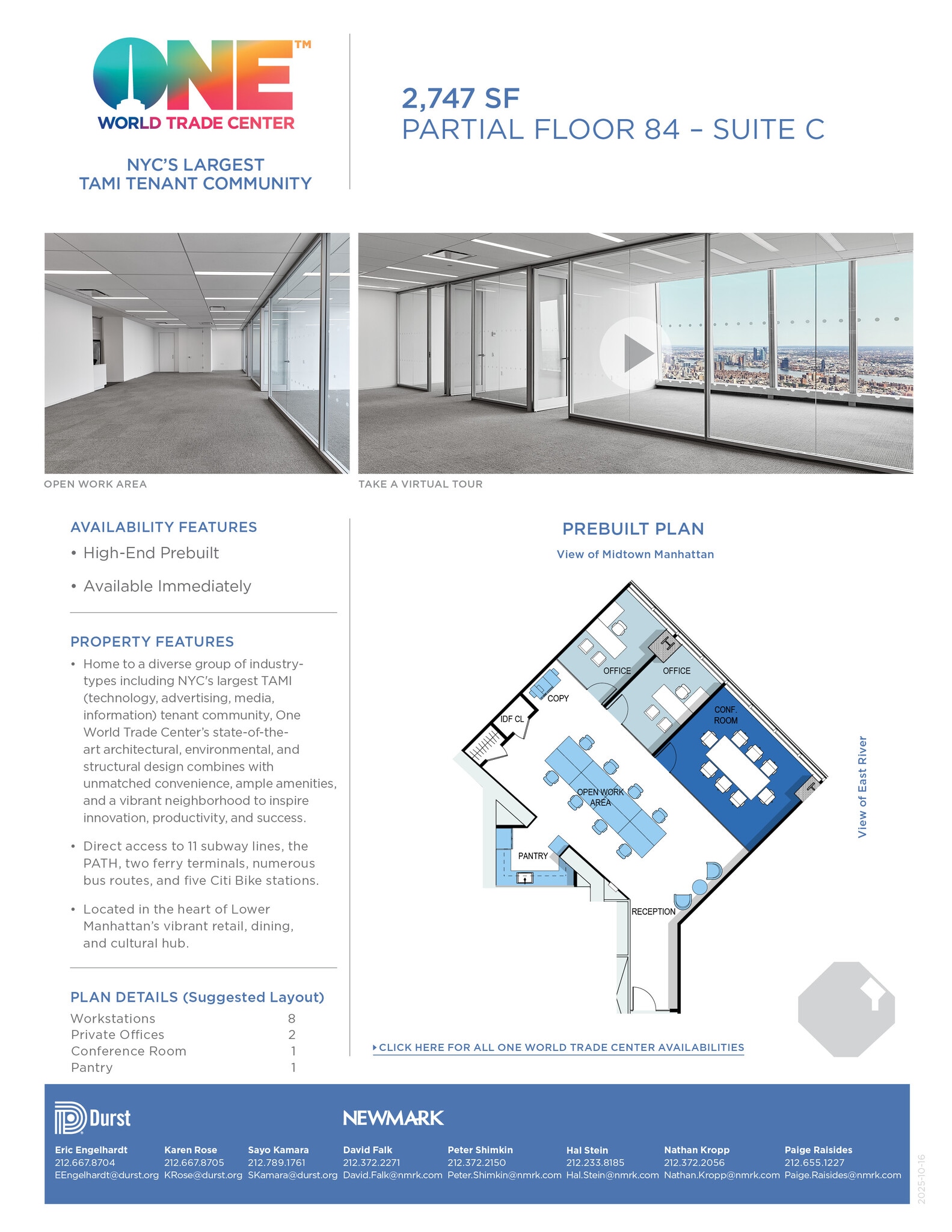 One World Trade Center, New York, NY to rent Interior Photo- Image 1 of 1