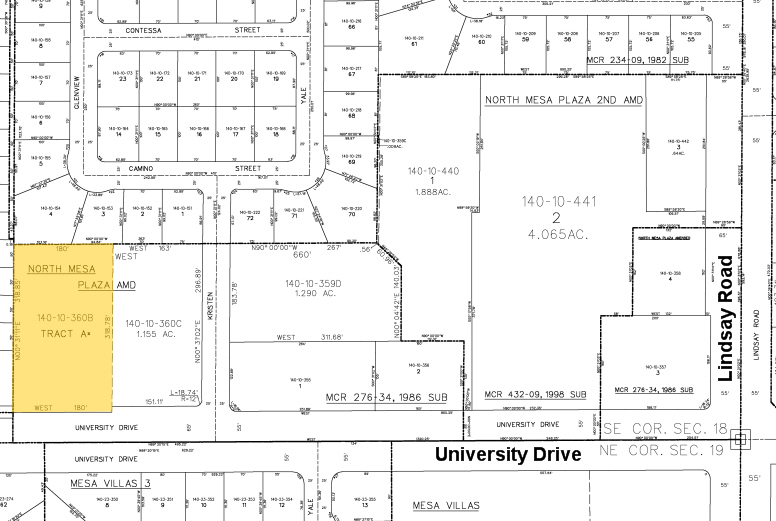 2610 E University Dr, Mesa, AZ for rent - Plat Map - Image 2 of 2