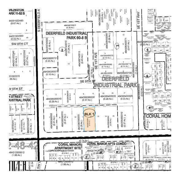 71-77 SE 10th St, Deerfield Beach, FL for rent - Plat Map - Image 3 of 3