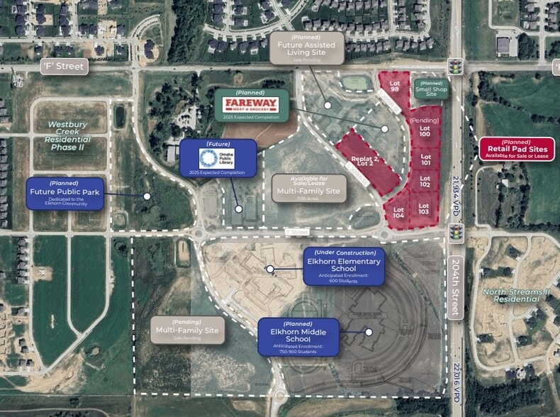SWC 204th & F St, Elkhorn, NE for sale - Site Plan - Image 2 of 3