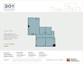 301 N Lake Ave, Pasadena, CA for rent Floor Plan- Image 1 of 1