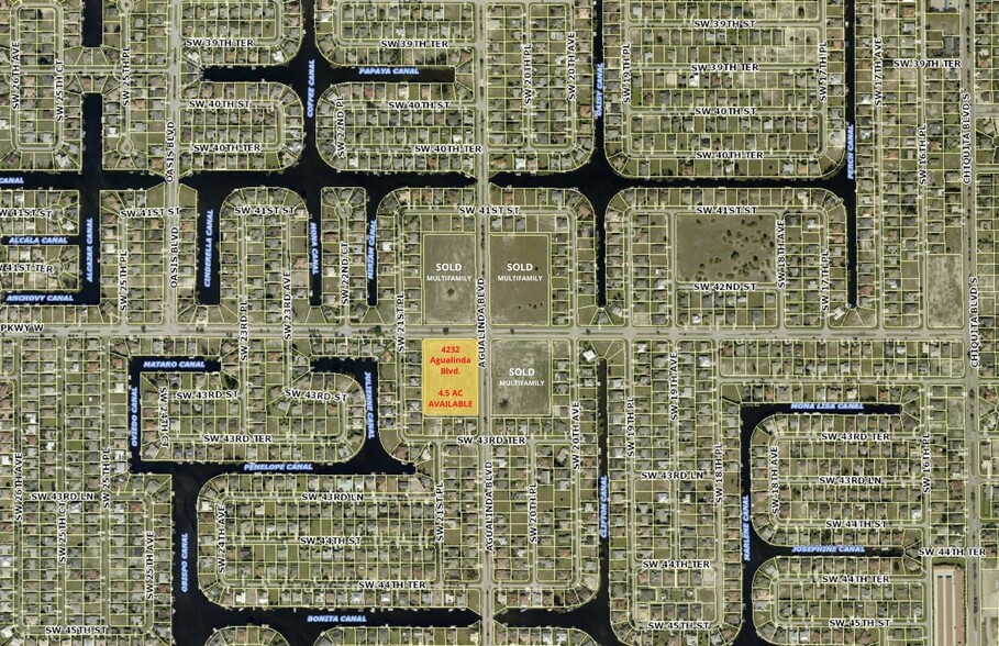 4232 Agualinda blvd, Cape Coral, FL for sale - Plat Map - Image 1 of 3