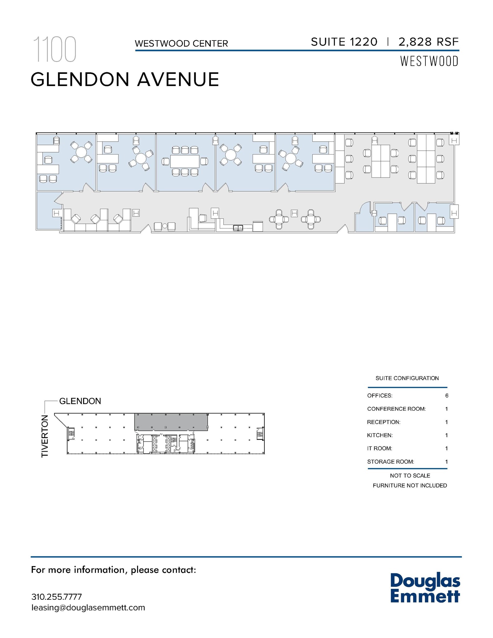 1100 Glendon Ave, Los Angeles, CA to rent Floor Plan- Image 1 of 1